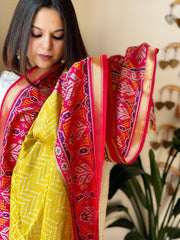 Woven Designer Patola Dupatta in Silk - Masakalee