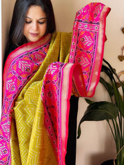 Woven Designer Patola Dupatta in Silk - Masakalee