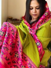 Woven Designer Patola Dupatta in Silk - Masakalee