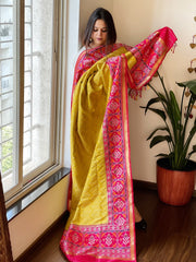 Woven Designer Patola Dupatta in Silk - Masakalee