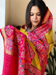 Woven Designer Patola Dupatta in Silk - Masakalee