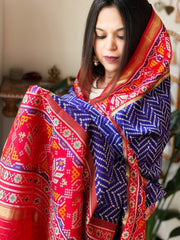 Woven Designer Patola Dupatta in Silk - Masakalee