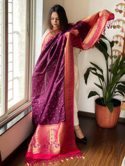 Woven Paithani Dupatta in Silk - Masakalee