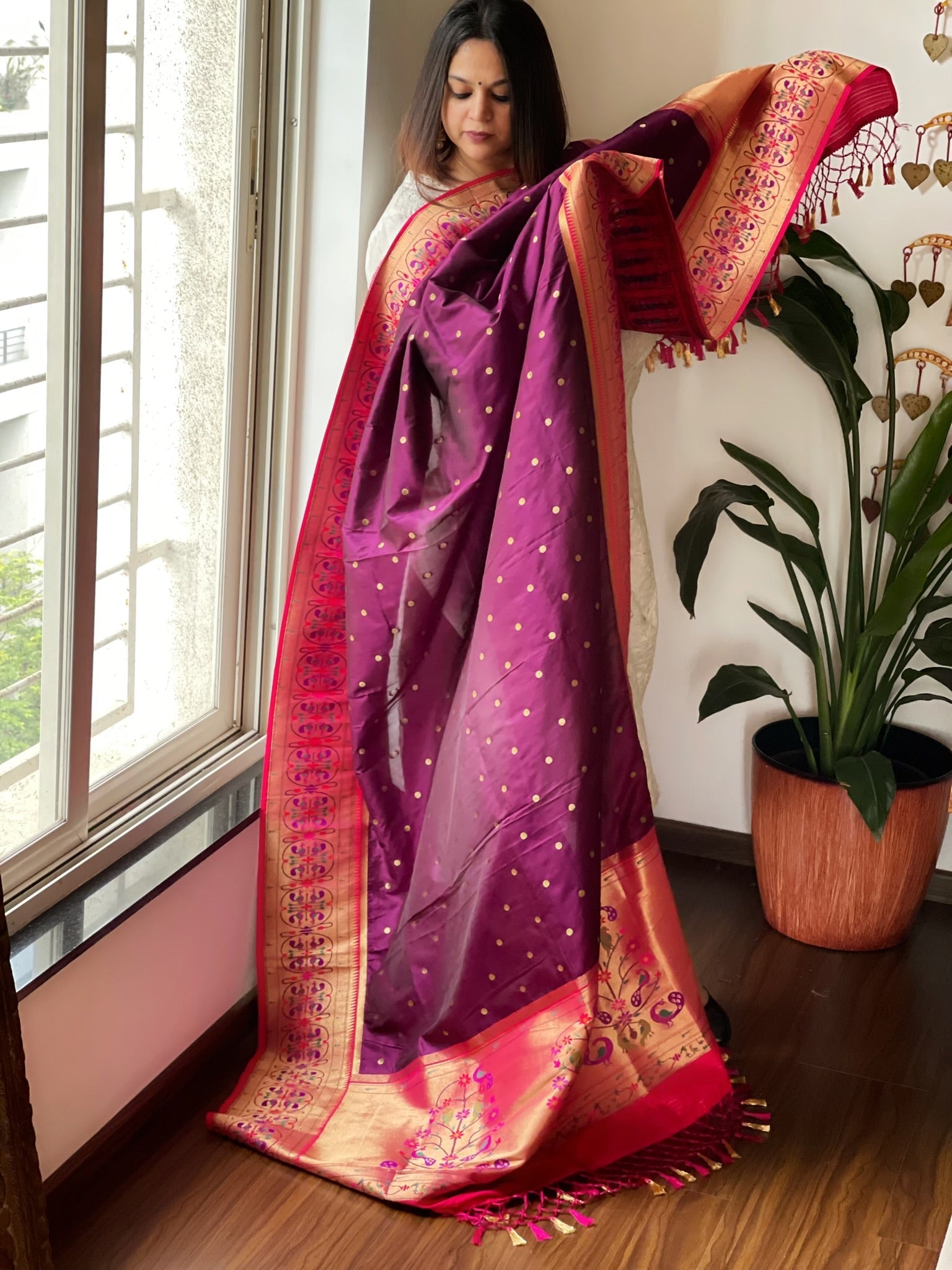 Woven Paithani Dupatta in Silk - Masakalee