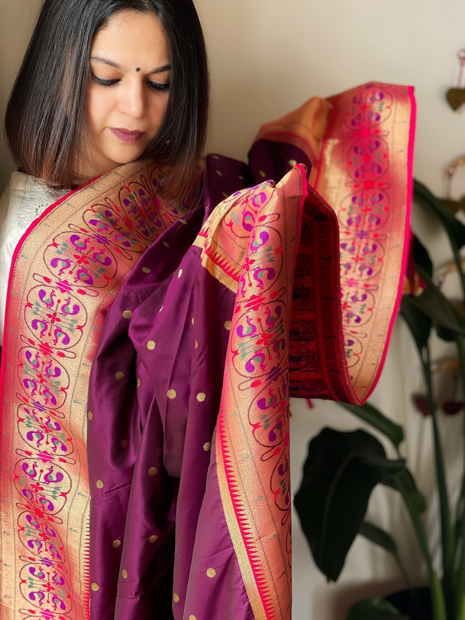 Woven Paithani Dupatta in Silk - Masakalee