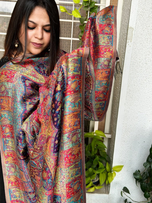 Woven Pure Silk Kaani Dupatta - Masakalee